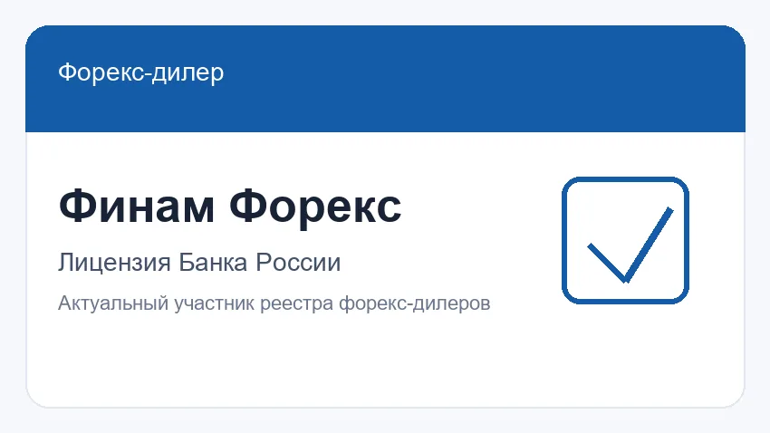 Финам Форекс — лицензия Банка России Финам Форекс — форекс-дилер с лицензией Банка России